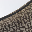 Christian Dior Trotter Canvas Shoulder Bag Black Silver Auth 207429-9