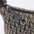 Christian Dior Trotter Canvas Shoulder Bag Black Silver Auth 207429-20