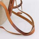 HERMES Her Bag A Dos Backpack Canvas 2way Beige Silver Auth 207431-11