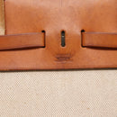 HERMES Her Bag A Dos Backpack Canvas 2way Beige Silver Auth 207431-19