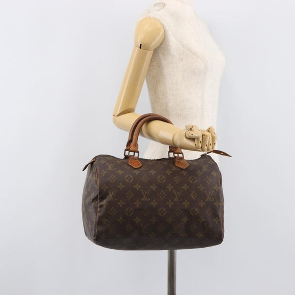 LOUIS VUITTON Monogram Speedy 30 Hand Bag M41526 LV Auth 207433