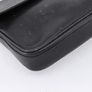 GUCCI Shoulder Bag Leather Black Gold Auth 207435-11