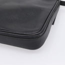 GUCCI Shoulder Bag Leather Black Gold Auth 207435-12