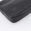 GUCCI Shoulder Bag Leather Black Gold Auth 207435-13