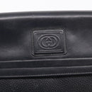 GUCCI Shoulder Bag Leather Black Gold Auth 207435-14