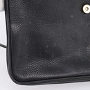 GUCCI Shoulder Bag Leather Black Gold Auth 207435-16