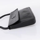 GUCCI Shoulder Bag Leather Black Gold Auth 207435-4
