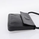GUCCI Shoulder Bag Leather Black Gold Auth 207435-5