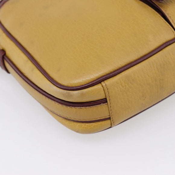 Cartier Must Line Trinity Shoulder Bag Leather Beige Gold Auth 207443