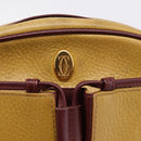 Cartier Must Line Trinity Shoulder Bag Leather Beige Gold Auth 207443-15