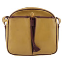 Cartier Must Line Trinity Shoulder Bag Leather Beige Gold Auth 207443-2