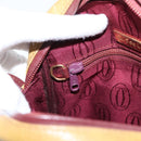 Cartier Must Line Trinity Shoulder Bag Leather Beige Gold Auth 207443-20