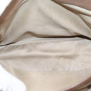 Miu Miu Madras Hand Bag Leather Beige Gold Auth 207444-11