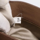 Miu Miu Madras Hand Bag Leather Beige Gold Auth 207444-12