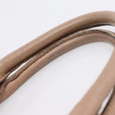 Miu Miu Madras Hand Bag Leather Beige Gold Auth 207444-8