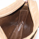 FENDI Zucchino Canvas Shoulder Bag Coated Canvas Beige Gold Auth 207445-19
