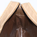 FENDI Zucchino Canvas Shoulder Bag Coated Canvas Beige Gold Auth 207445-20
