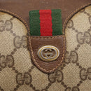 GUCCI GG Supreme Web Sherry Line Boston Bag PVC Beige Gold 40 02 006 Auth 207447-20