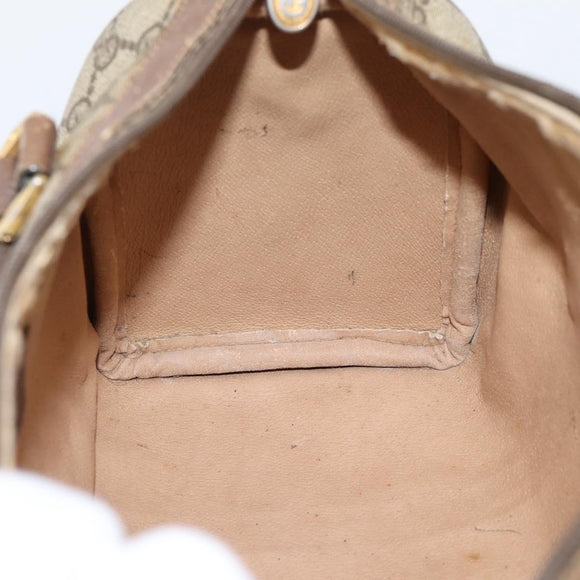 GUCCI GG Supreme Web Sherry Line Boston Bag PVC Beige Gold 40 02 006 Auth 207447
