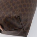 CELINE Macadam Canvas Pouch PVC Leather Brown Gold Auth 207448-16