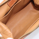 CELINE Macadam Canvas Pouch PVC Leather Brown Gold Auth 207448-11
