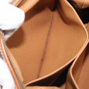 CELINE Macadam Canvas Pouch PVC Leather Brown Gold Auth 207448-22