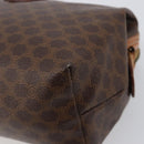 CELINE Macadam Canvas Pouch PVC Leather Brown Gold Auth 207448-7