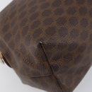 CELINE Macadam Canvas Pouch PVC Leather Brown Gold Auth 207448-14