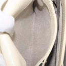 GUCCI Interlocking G Chain Shoulder Bag Leather White Gold 607720 Auth 207449V-29