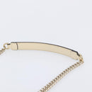 GUCCI Interlocking G Chain Shoulder Bag Leather White Gold 607720 Auth 207449V-7