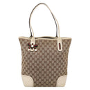 GUCCI GG Canvas Web Sherry Line Hand Bag 2 Set Beige Auth 207453-2