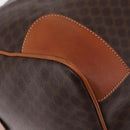CELINE Macadam Canvas Boston Bag PVC Leather Brown Gold Auth 207455V-14