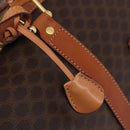 CELINE Macadam Canvas Boston Bag PVC Leather Brown Gold Auth 207455V-19