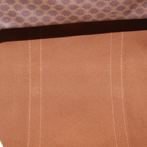 CELINE Macadam Canvas Boston Bag PVC Leather Brown Gold Auth 207455V