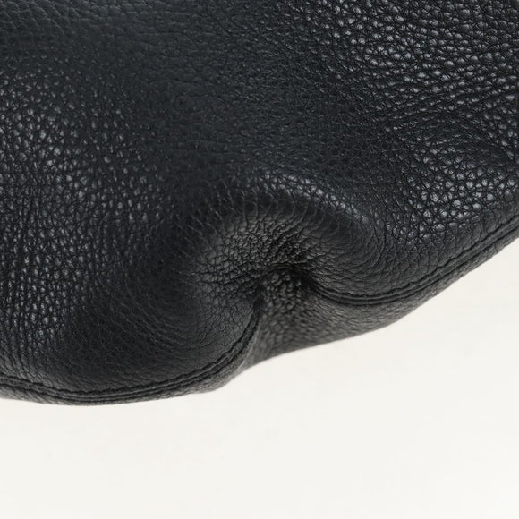GUCCI Soho Shoulder Bag Leather Black Gold 295175 Auth 207456V