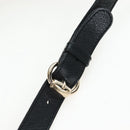 GUCCI Soho Shoulder Bag Leather Black Gold 295175 Auth 207456V-8