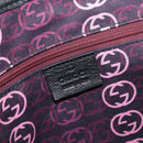 GUCCI Pretty Sherry Line Tote Bag Leather Black Gold 163805 Auth 207457V-16