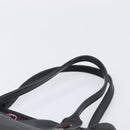 GUCCI Pretty Sherry Line Tote Bag Leather Black Gold 163805 Auth 207457V-8