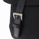 PRADA Shoulder Bag Nylon Black Silver Auth 207460V-22