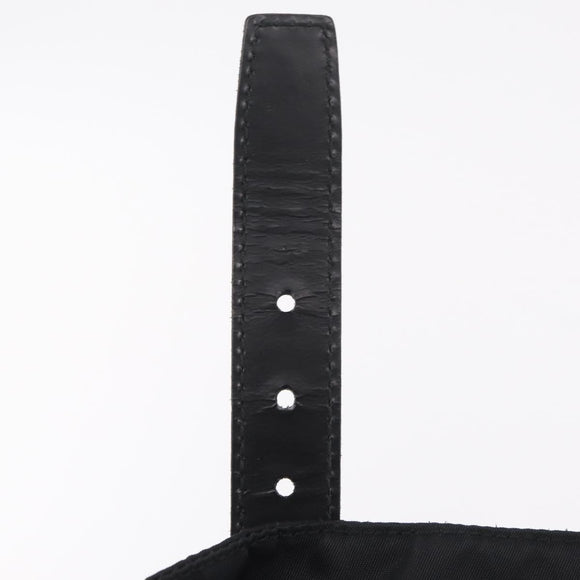 PRADA Shoulder Bag Nylon Black Silver Auth 207460V