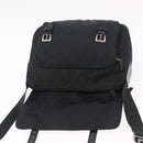 PRADA Shoulder Bag Nylon Black Silver Auth 207460V-26