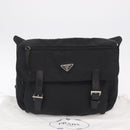 PRADA Shoulder Bag Nylon Black Silver Auth 207460V-12