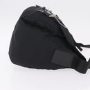 PRADA Shoulder Bag Nylon Black Silver Auth 207460V-3