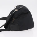 PRADA Shoulder Bag Nylon Black Silver Auth 207460V-4