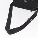 PRADA Shoulder Bag Nylon Black Silver Auth 207460V-7