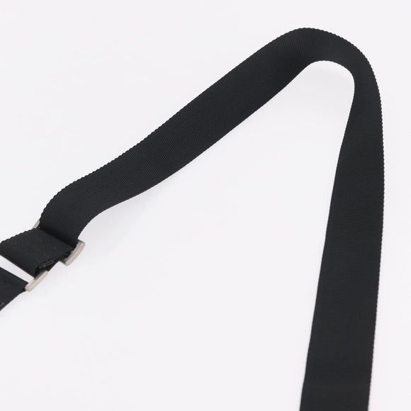 PRADA Shoulder Bag Nylon Black Silver Auth 207460V