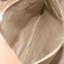 CELINE Tote Bag Leather Beige Silver Auth 207461A-26