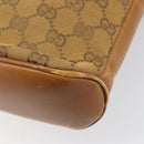 GUCCI GG Canvas Shoulder Bag Brown Gold 109097 Auth 207462-14