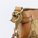 GUCCI GG Canvas Shoulder Bag Brown Gold 109097 Auth 207462-18