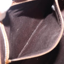 GUCCI GG Canvas Shoulder Bag Brown Gold 109097 Auth 207462-24